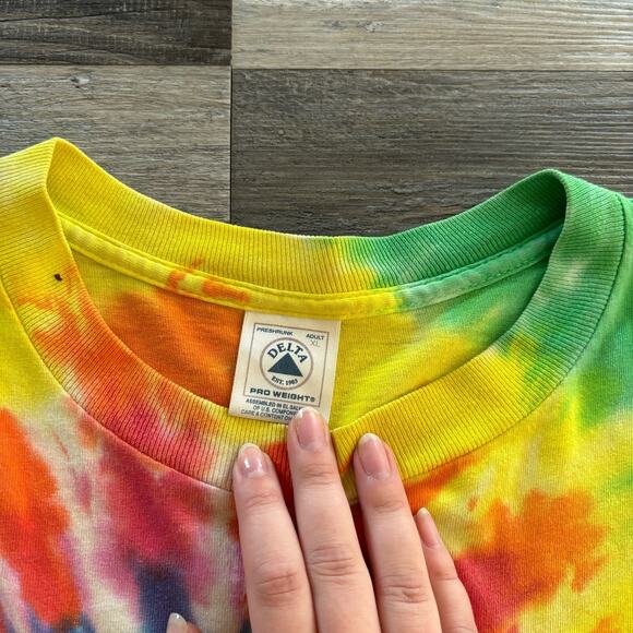 Vintage Tie Dye‎ Shirt Classic Spiral Short Sleeve Tee 90s T-shirt Delta Pro - Picture 2 of 7